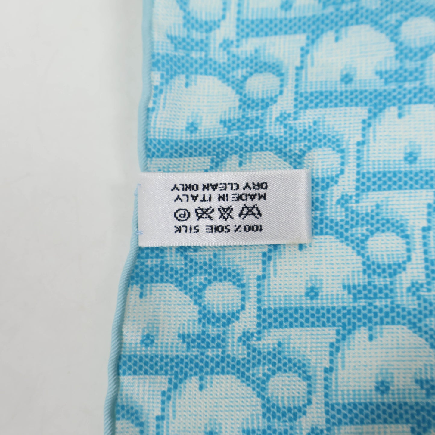 Christian Dior Scarf Silk Oblique Blue