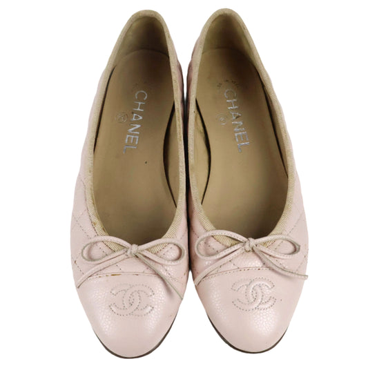 Chanel Flats Pink Caviar