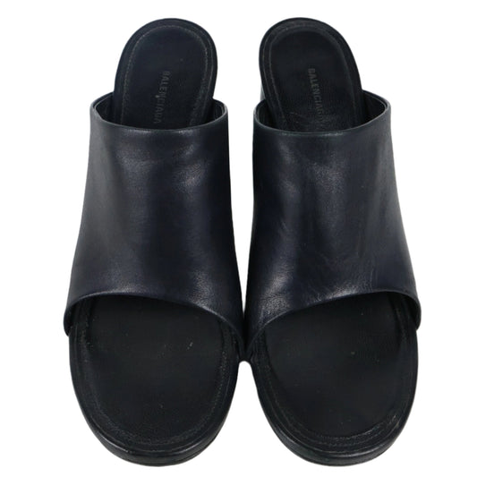Balenciaga Heels Black Leather 37