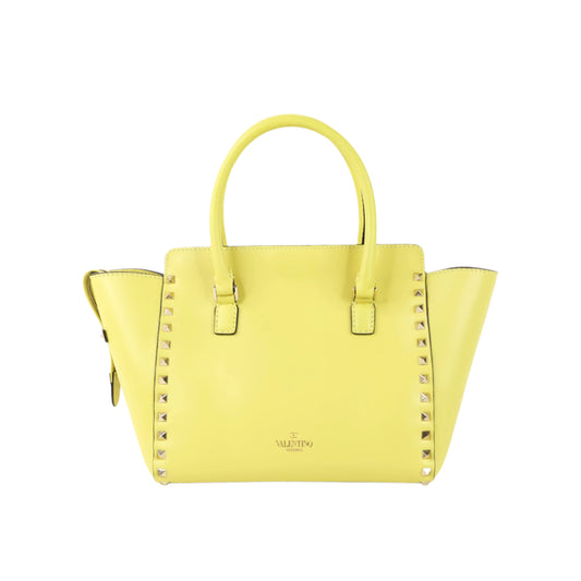 Valentino Rockstud Tote Yellow