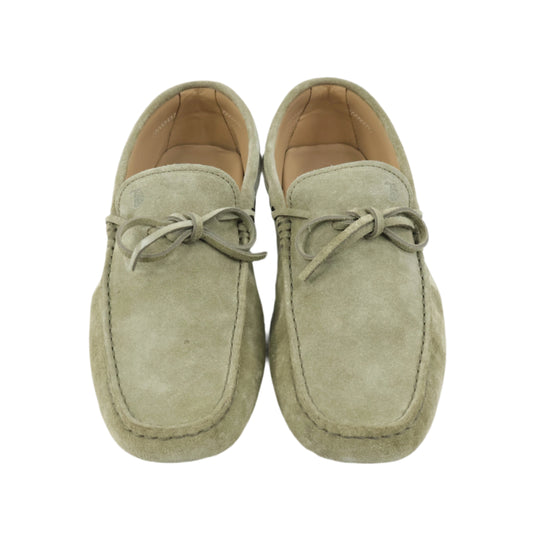 Tod's Loafers Suede Khaki 7.5