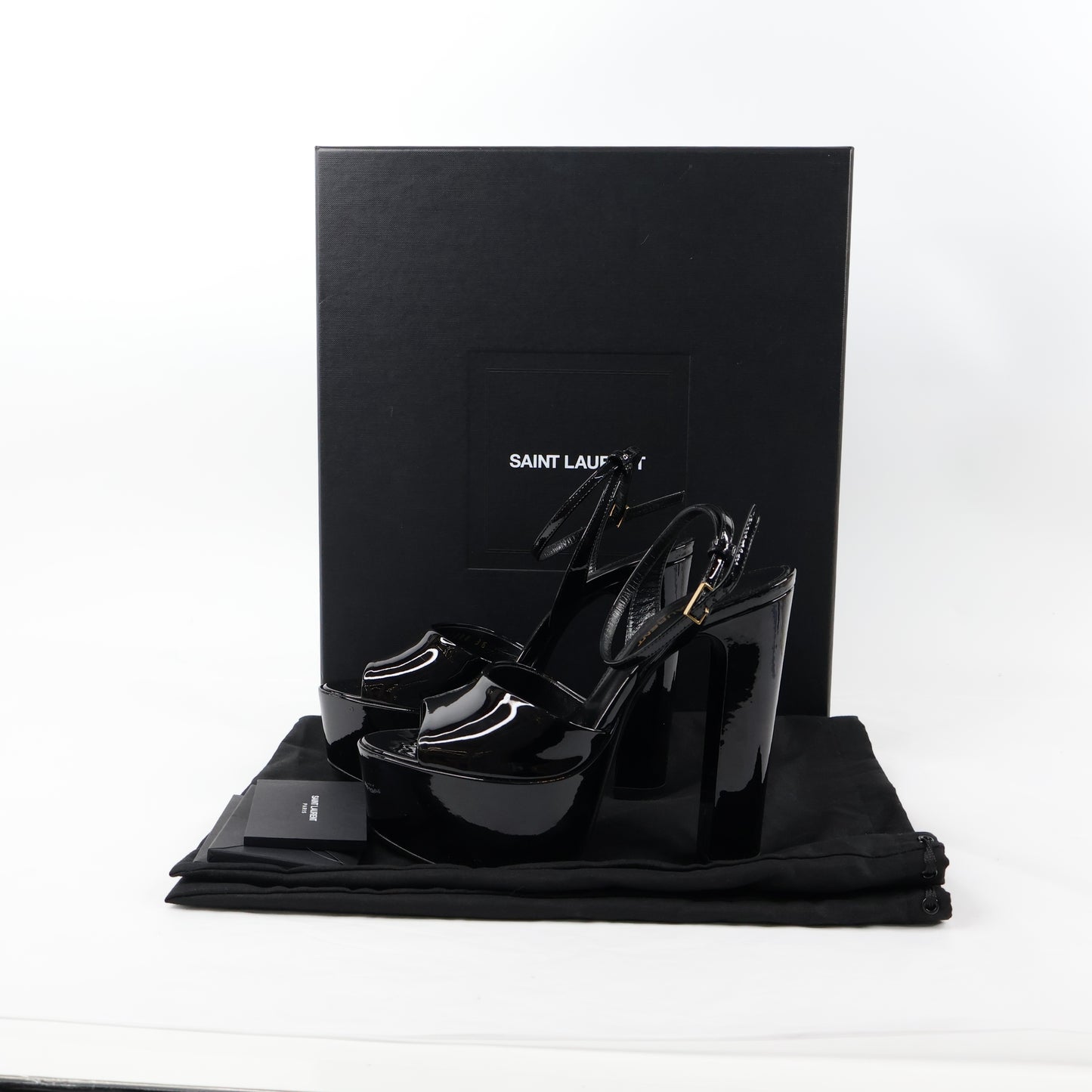 Saint Laurent Heels Patent Black 36