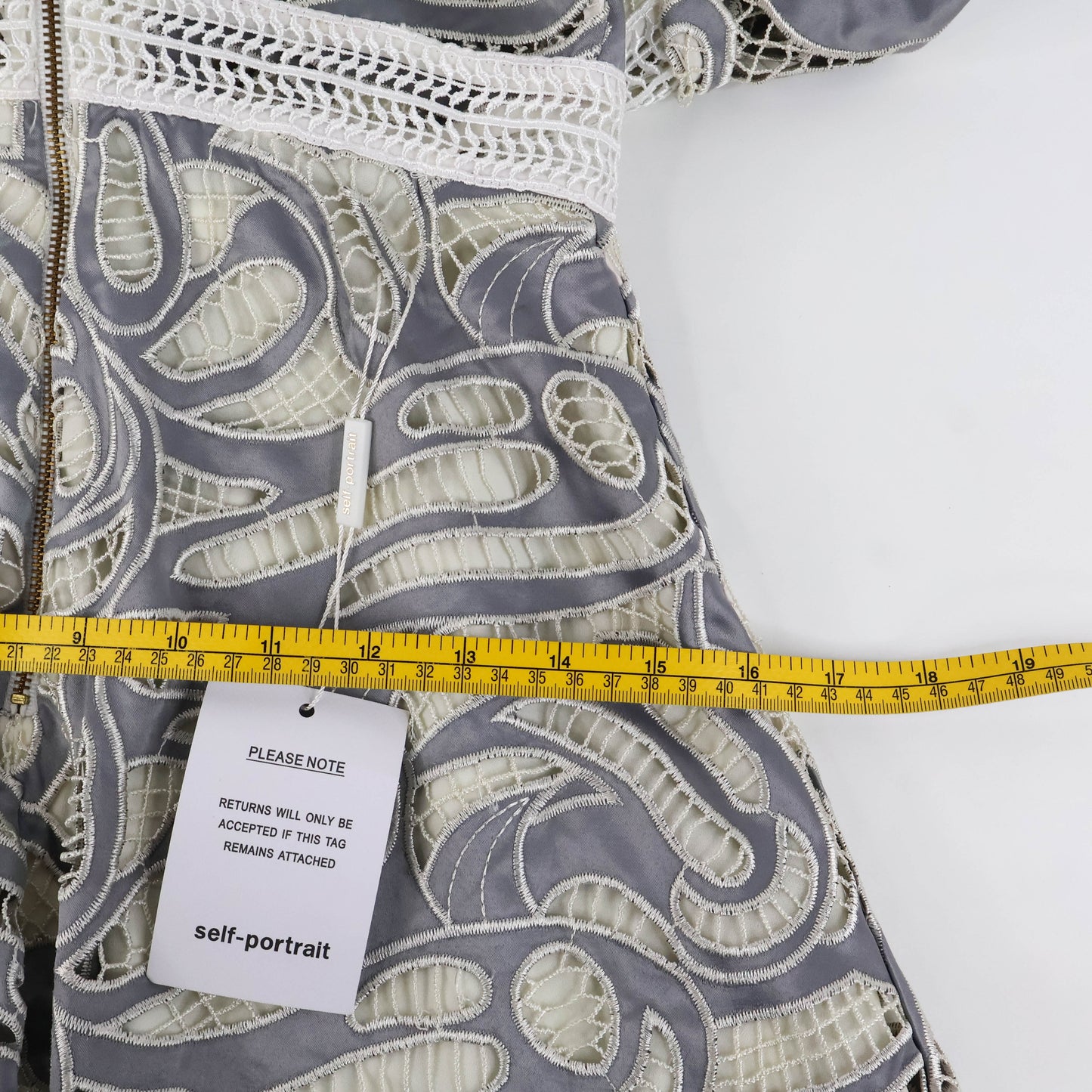 Self Portrait Dress Lace Grey