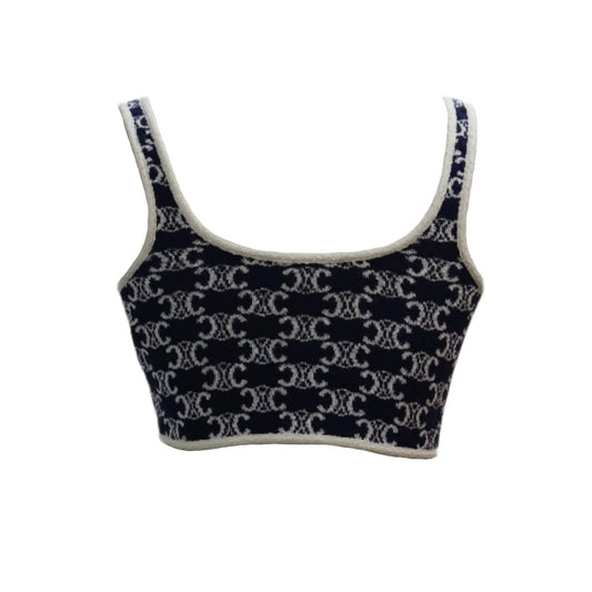 Celine Top Bra Triomphe Navy White