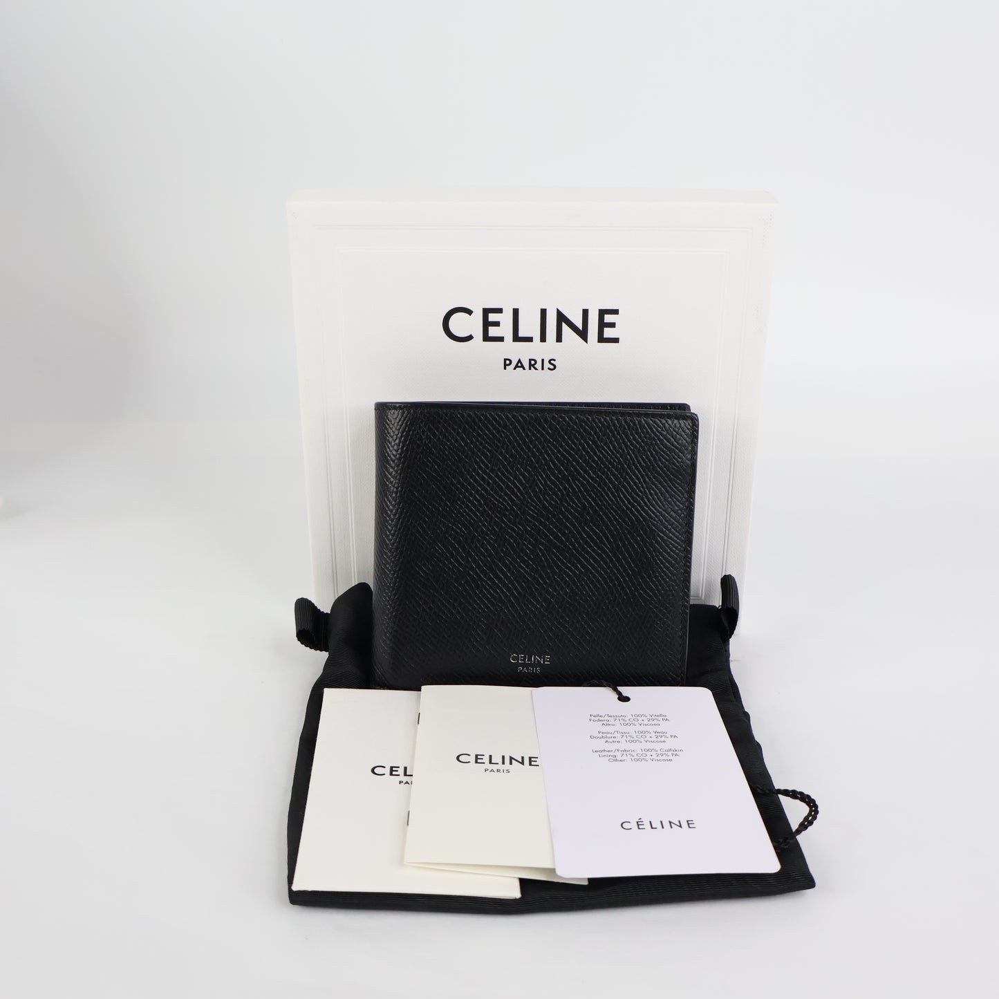 Celine Short Wallet Black