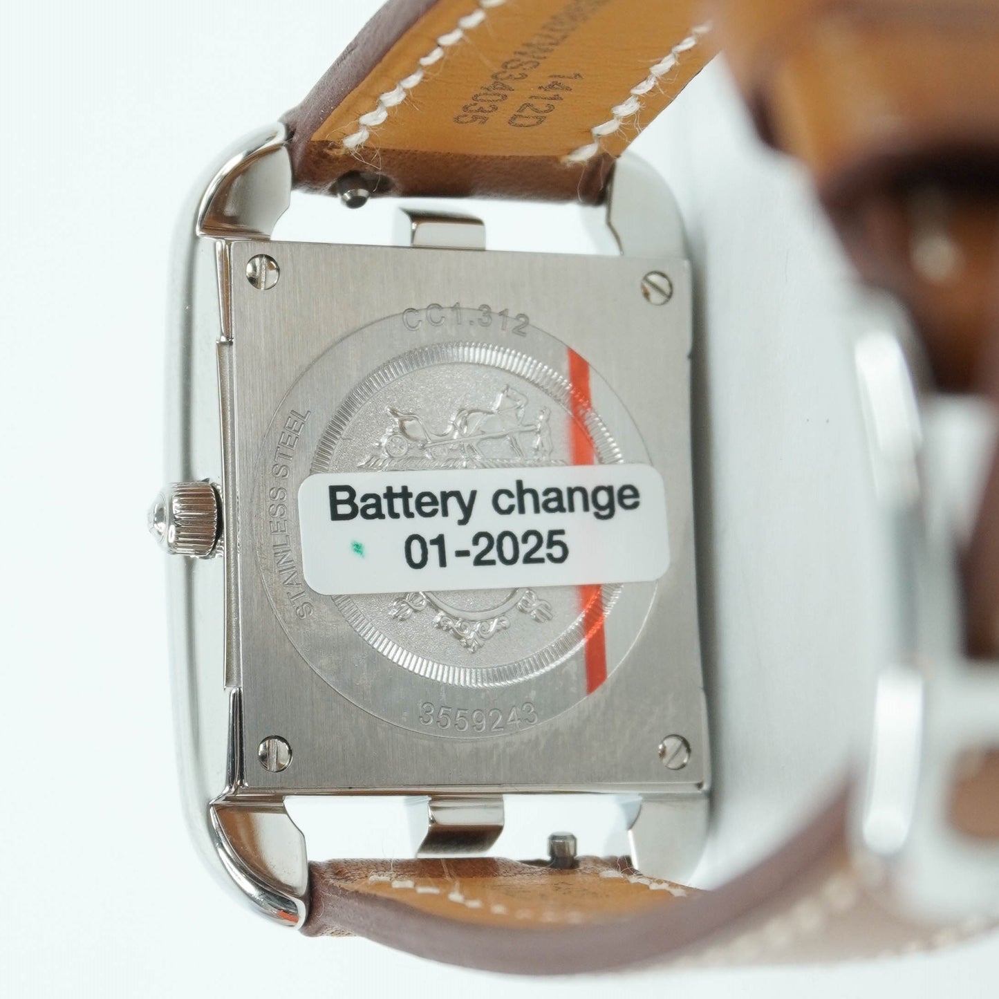 Hermes Cape Cod Watch Natural PHW Barenia Leather