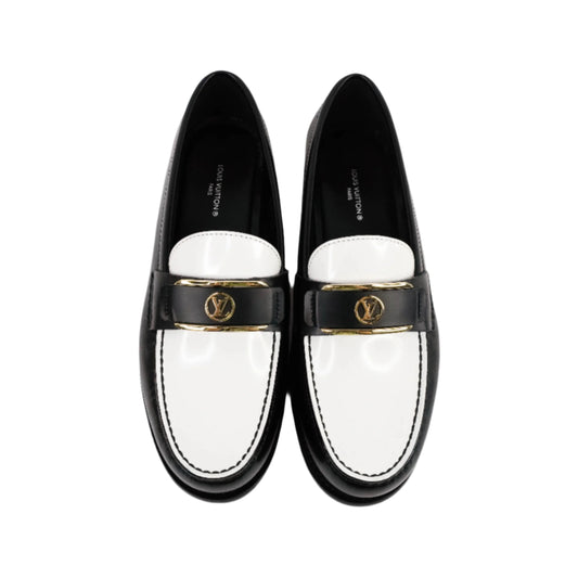 Louis Vuitton Academy Loafers Black White 36
