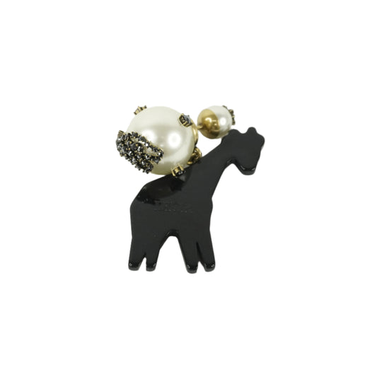 Christian Dior Single Earring Tribal Giraffe Crystal