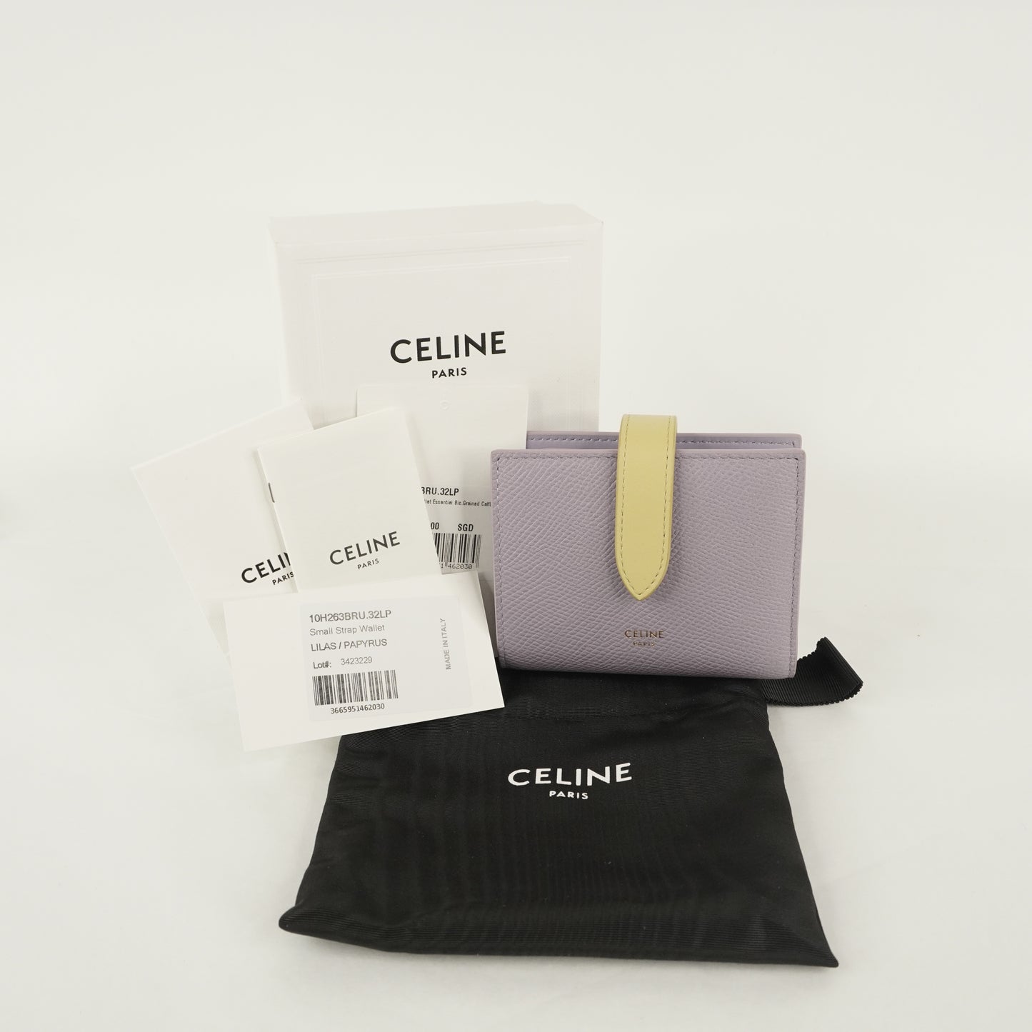 Celine Short Wallet Lilac Yellow