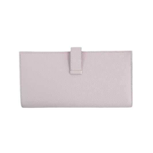 Hermes Bearn Wallet Mauve Pale PHW Epsom