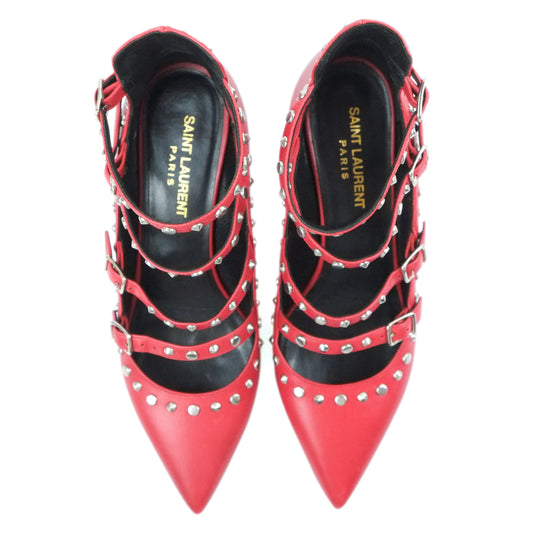 Saint Laurent Sandals Heels Red