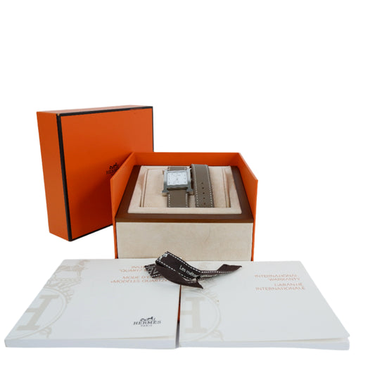 Hermes Heure Watch Double Tour Etoupe