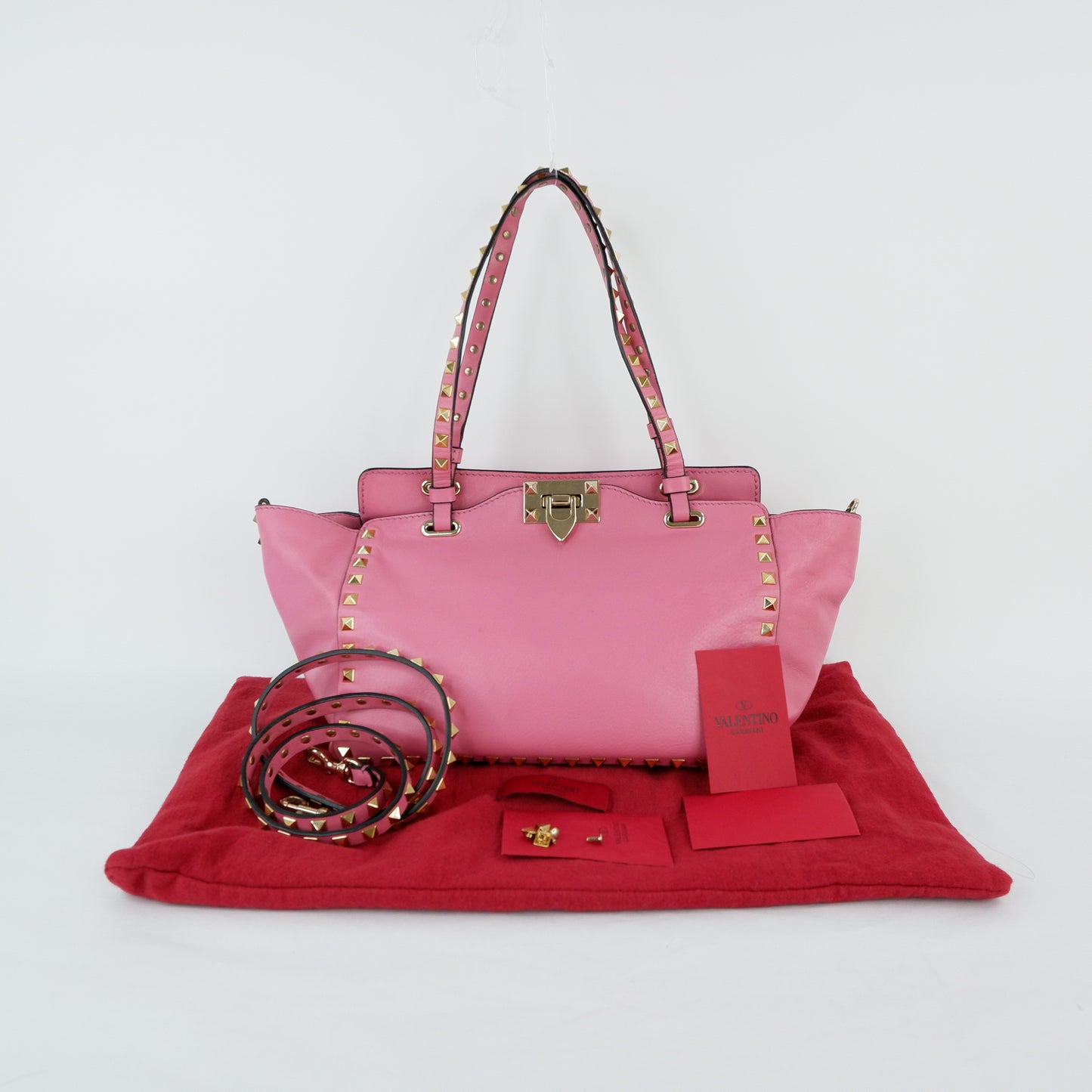 Valentino Stud Tote Bag Pink