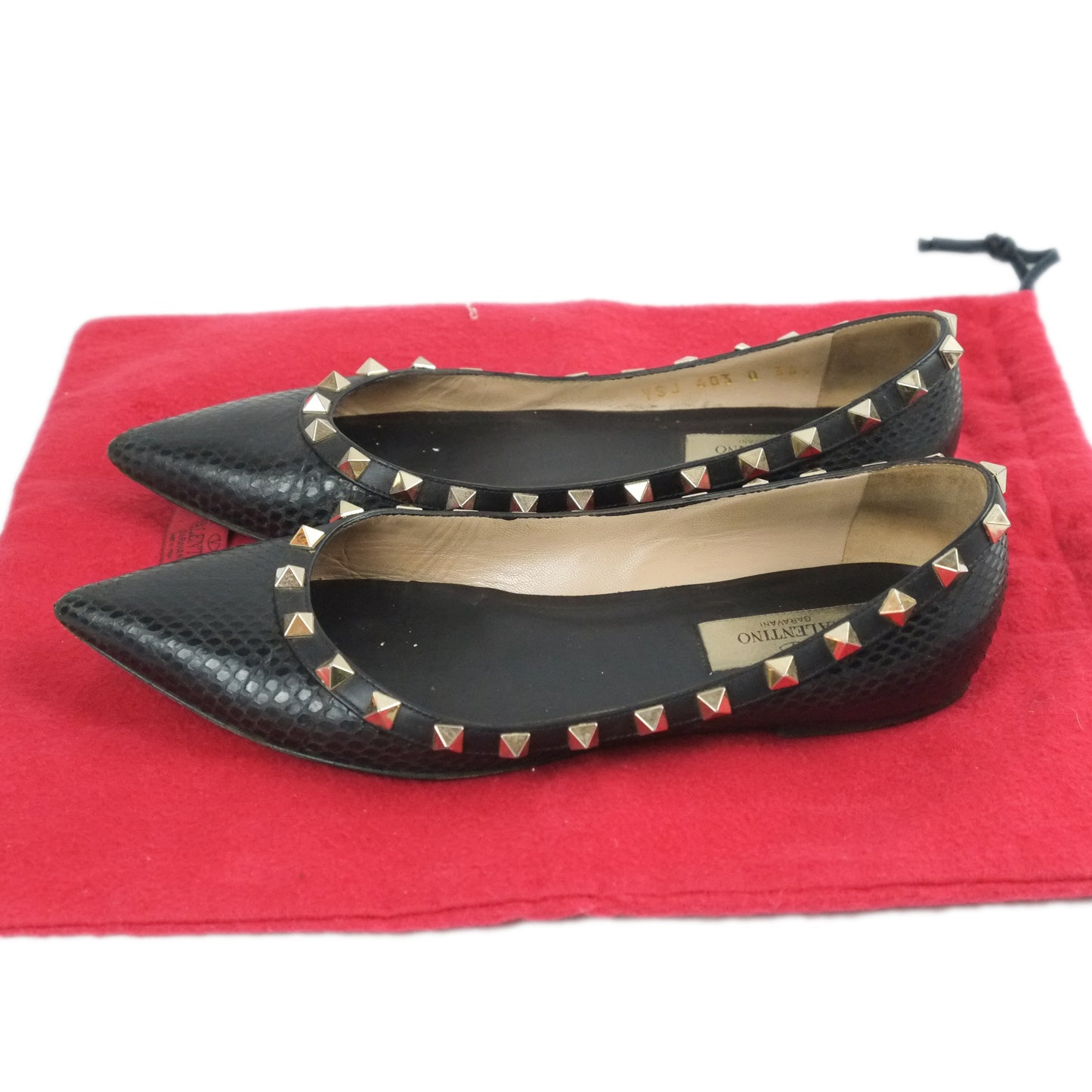 Valentino Flats Python Black 36.5