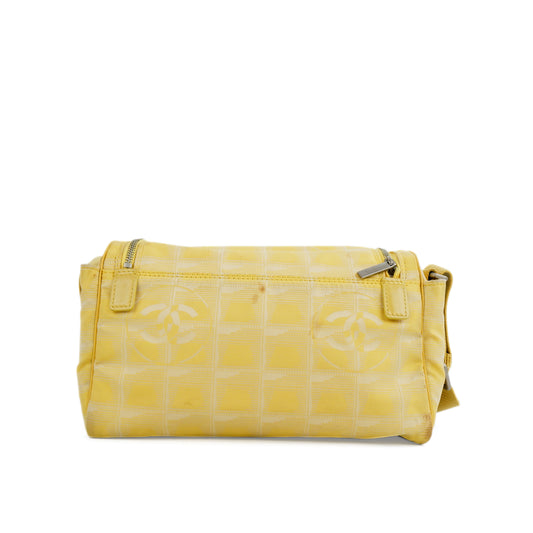 Chanel Crossbody Bag Vintage Yellow Canvas