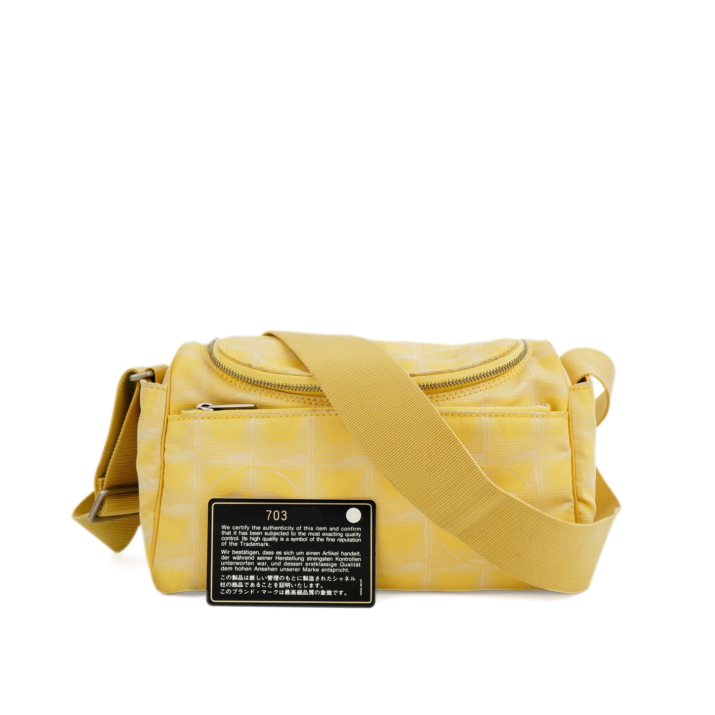 Chanel Crossbody Bag Vintage Yellow Canvas
