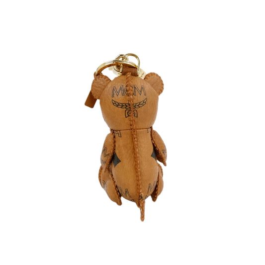 MCM Bear Keyring Brown
