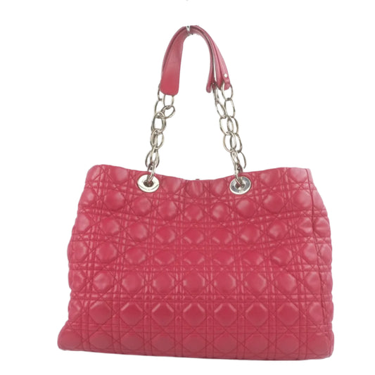 Christian Dior Cannage Tote Red