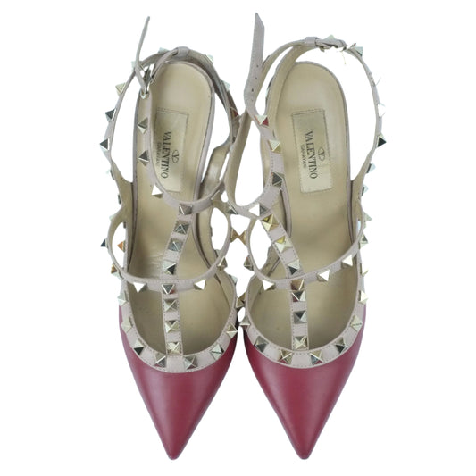 Valentino Heels Rockstud Red 36.5