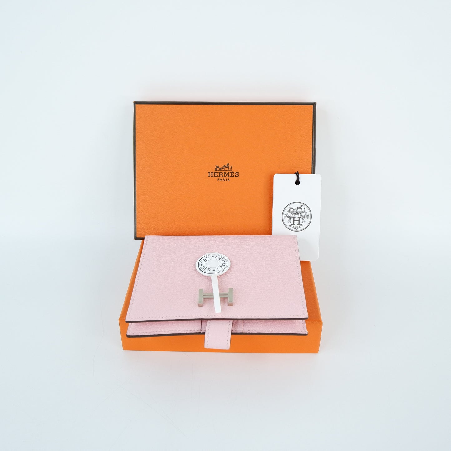 Hermes Bearn Short Wallet Rose Sakura PHW