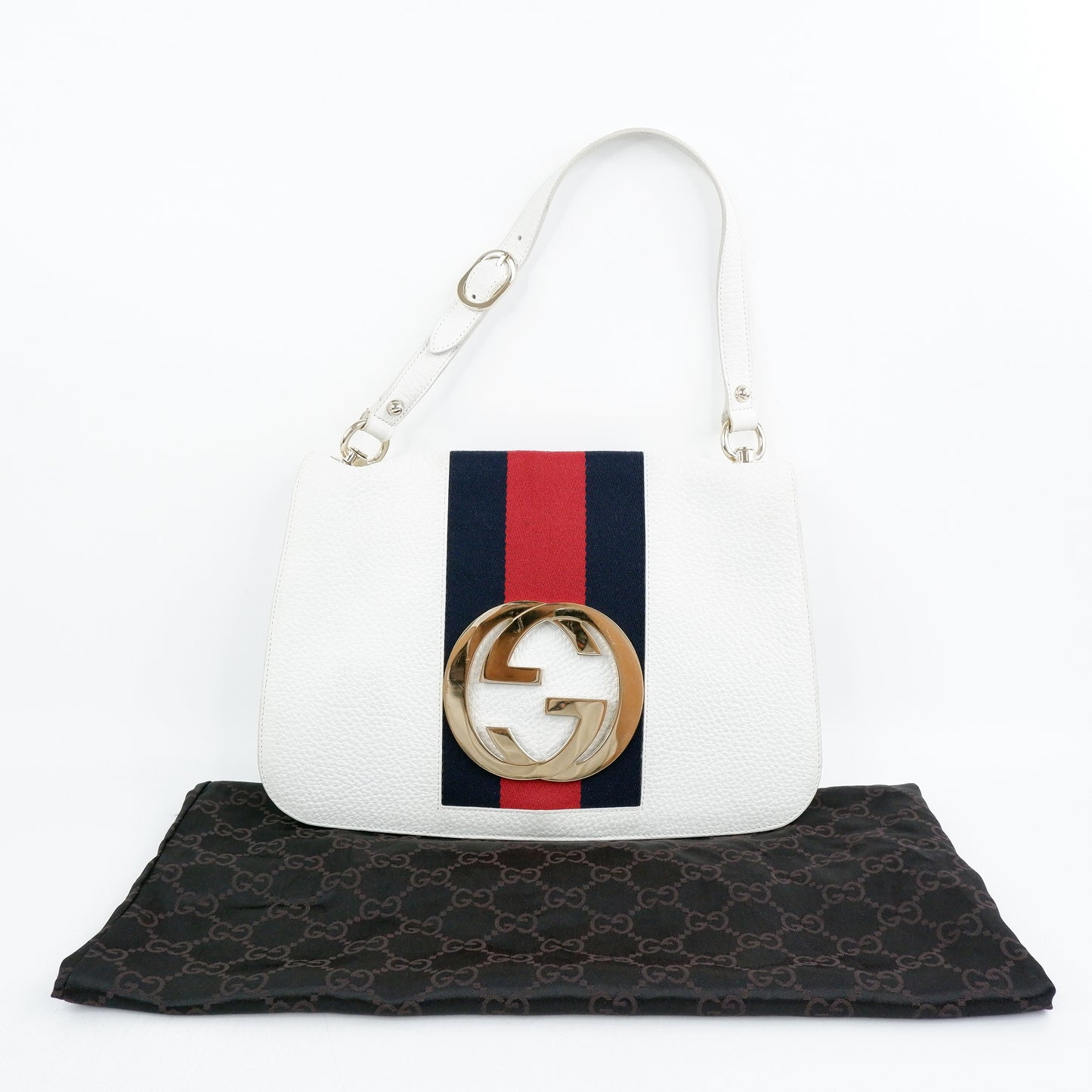 Gucci Shoulder Bag Big Logo White