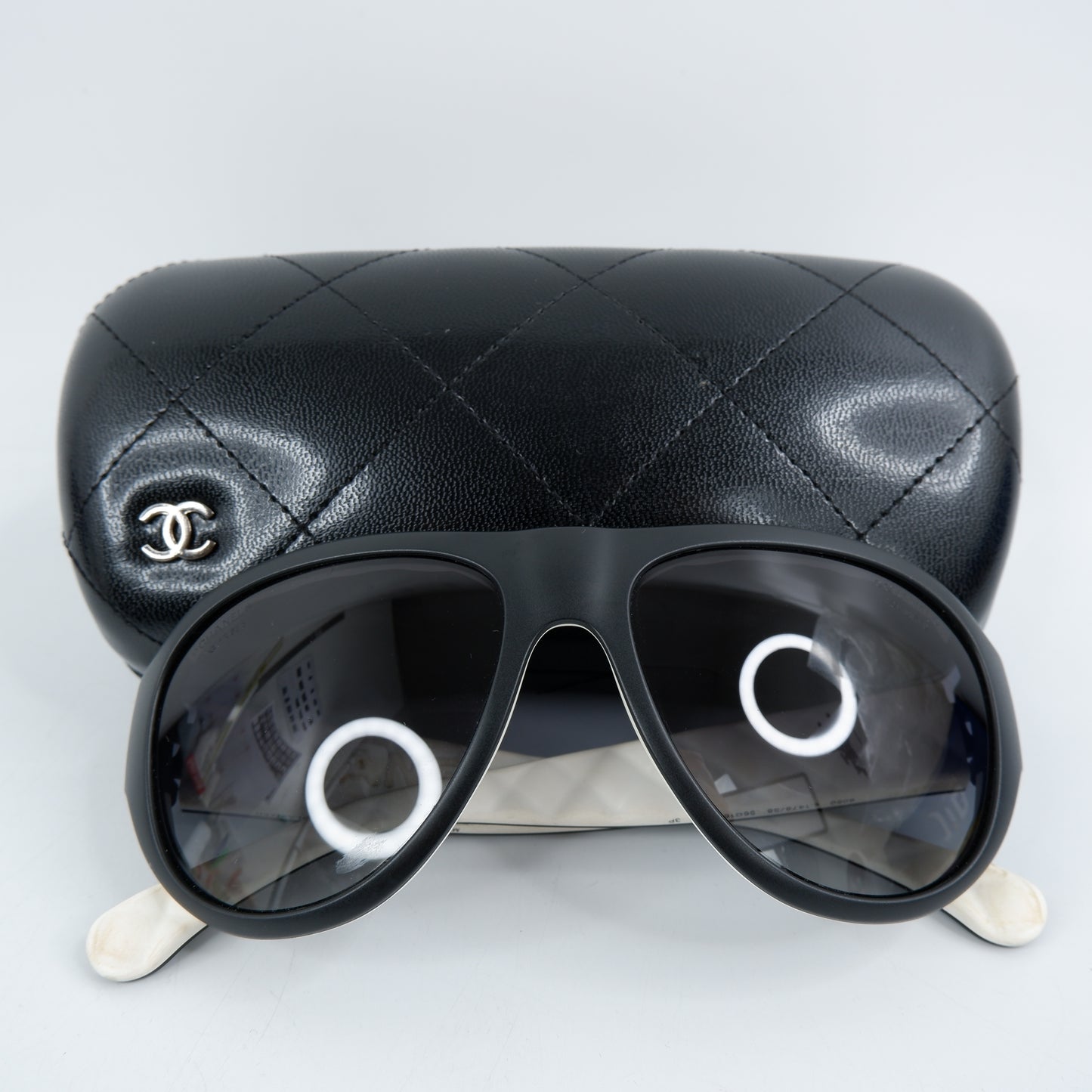 Chanel Sunglasses Black inside White