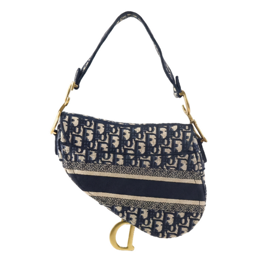 Christian Dior Saddle Medium Oblique Navy