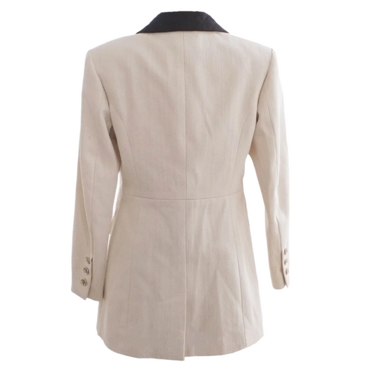 Chanel Jacket Ecru Black Bow