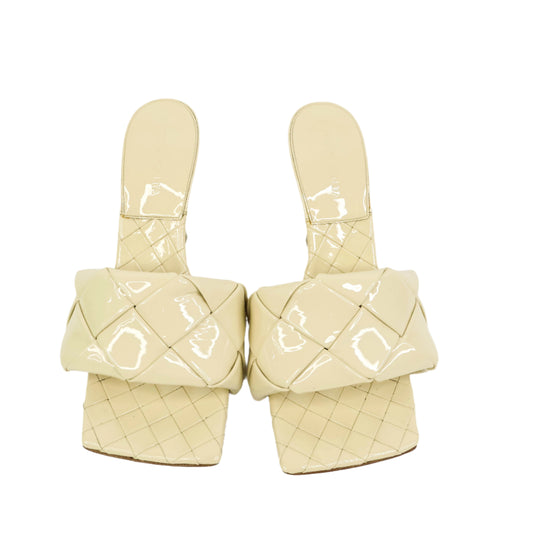 Bottega Veneta Lido Sandals Beige Gloss 38.5