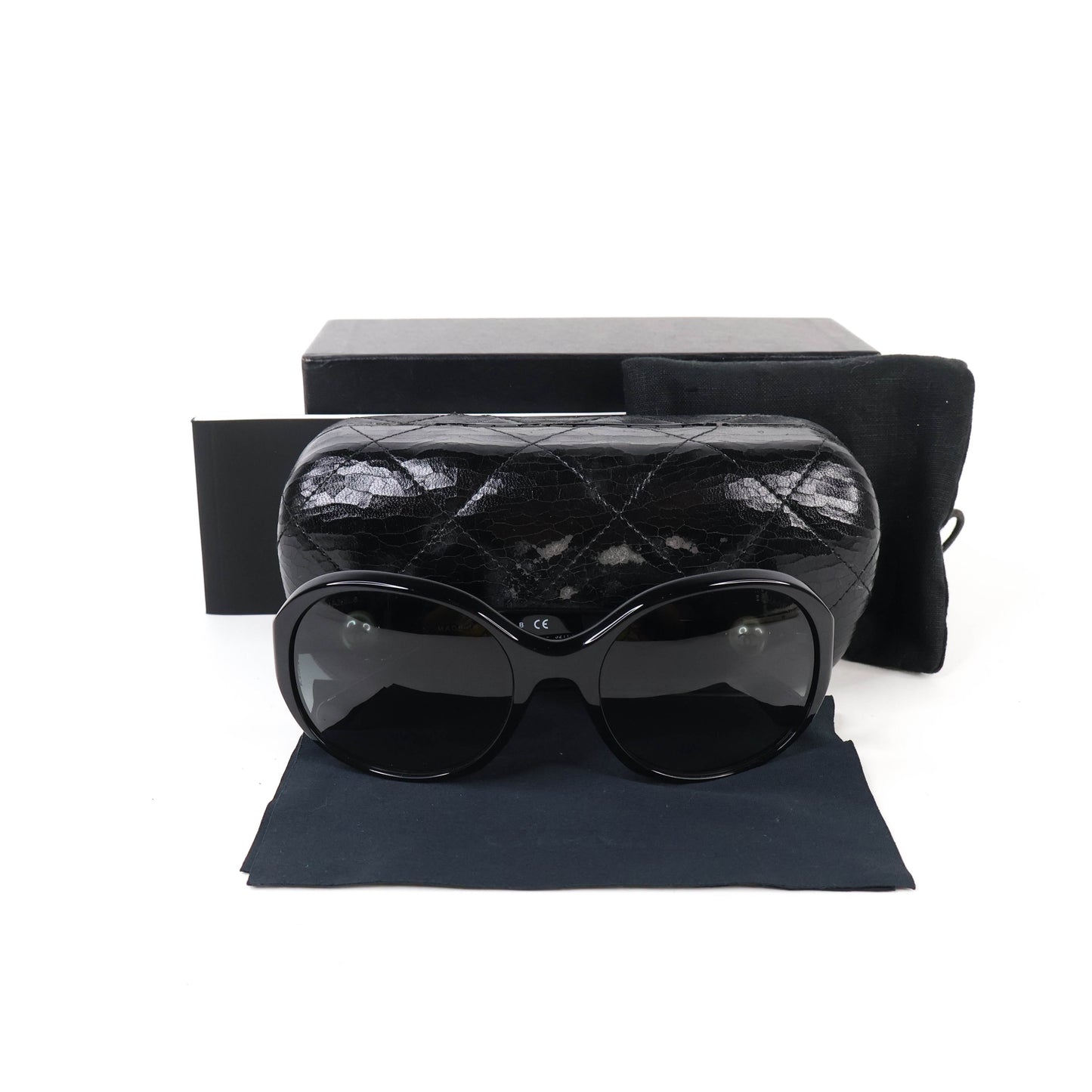 Chanel Sunglasses Black With Pearl