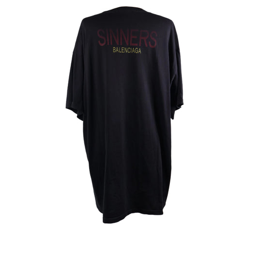 Balenciaga T Shirt Black Sinners