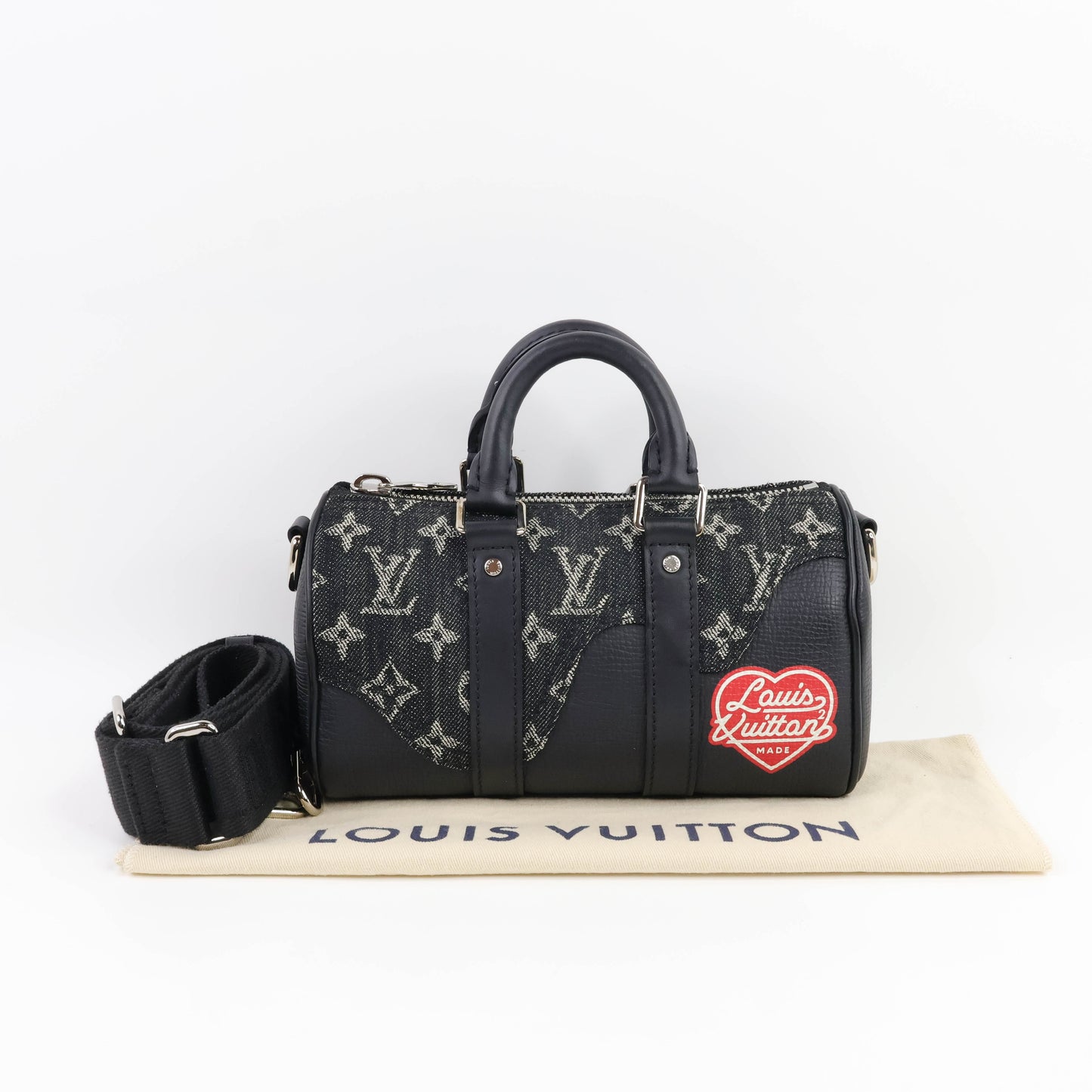 Louis Vuitton x Nigo Keepall XS Denim Monogram Black