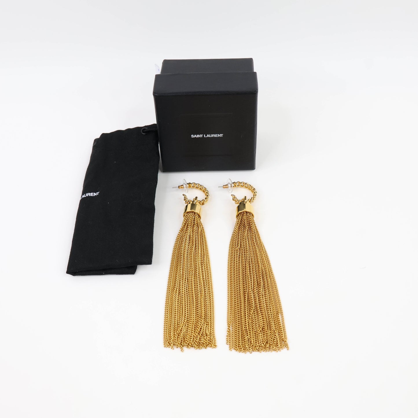 Saint Laurent Earrings Gold Chain