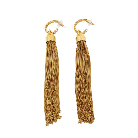Saint Laurent Earrings Gold Chain