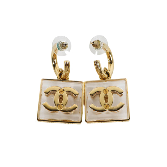 Chanel Earrings Raisin Gold