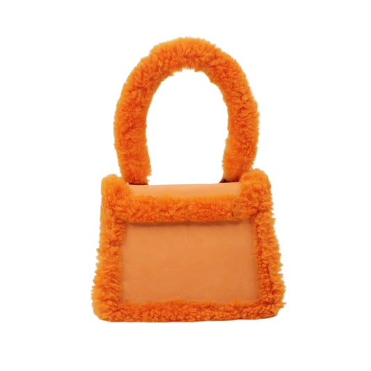 Jacquemus Le Chiquito Bag Moyen Orange Shearling