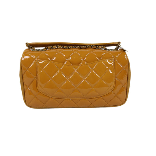 Chanel Flap Bag Mustard Calfskin Patent