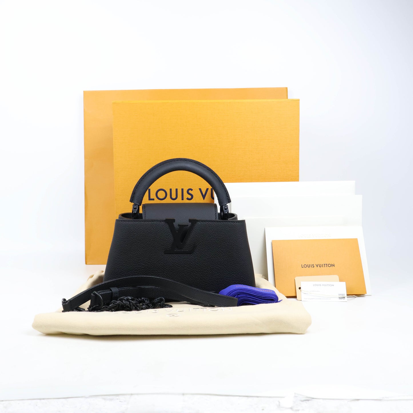 Louis Vuitton Capucines East West Mini All Black