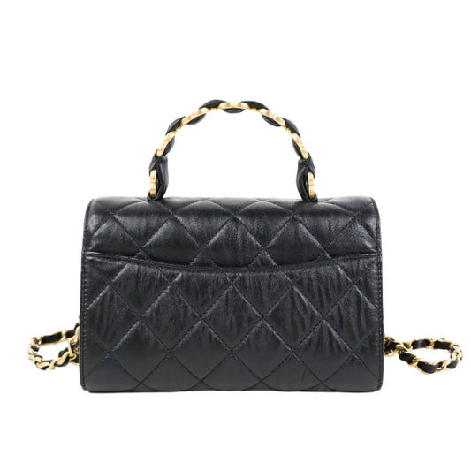 Chanel Flap Bag With Handle Black GHW