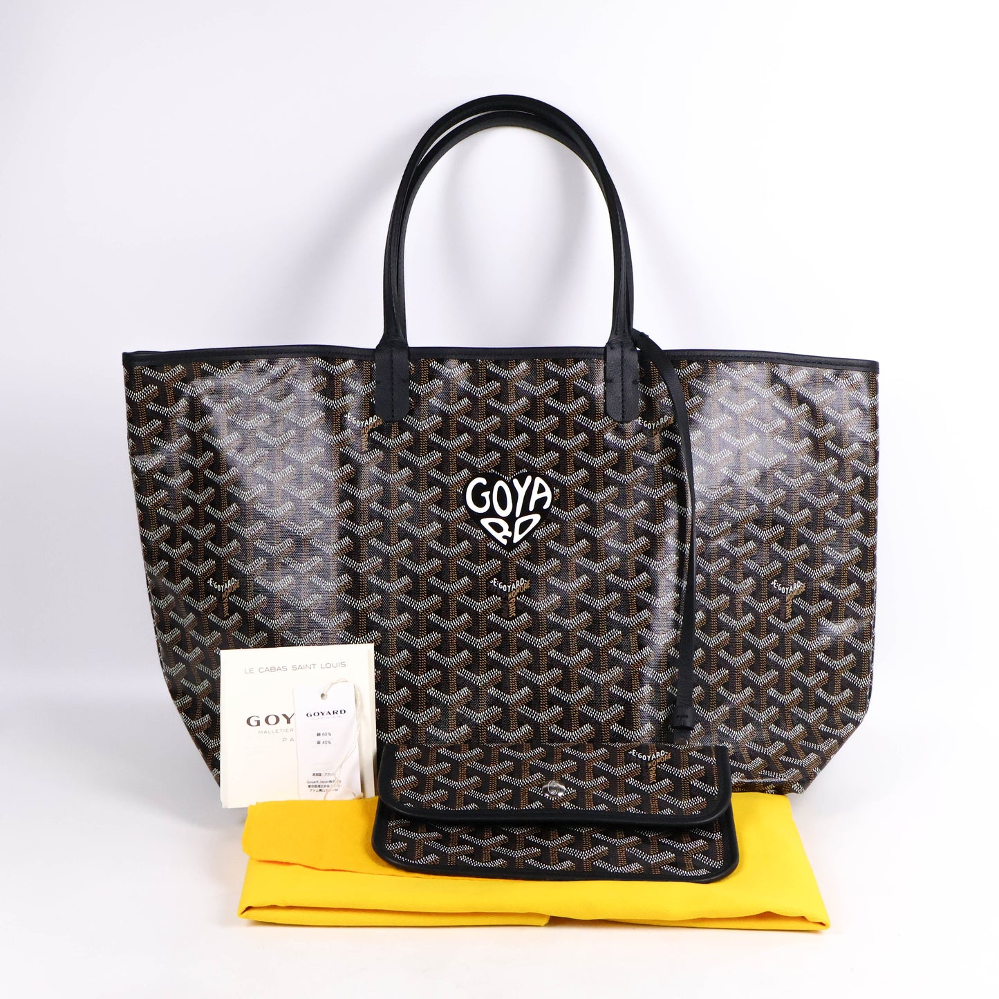 Goyard Saint Louis PM Black Print Black Heart