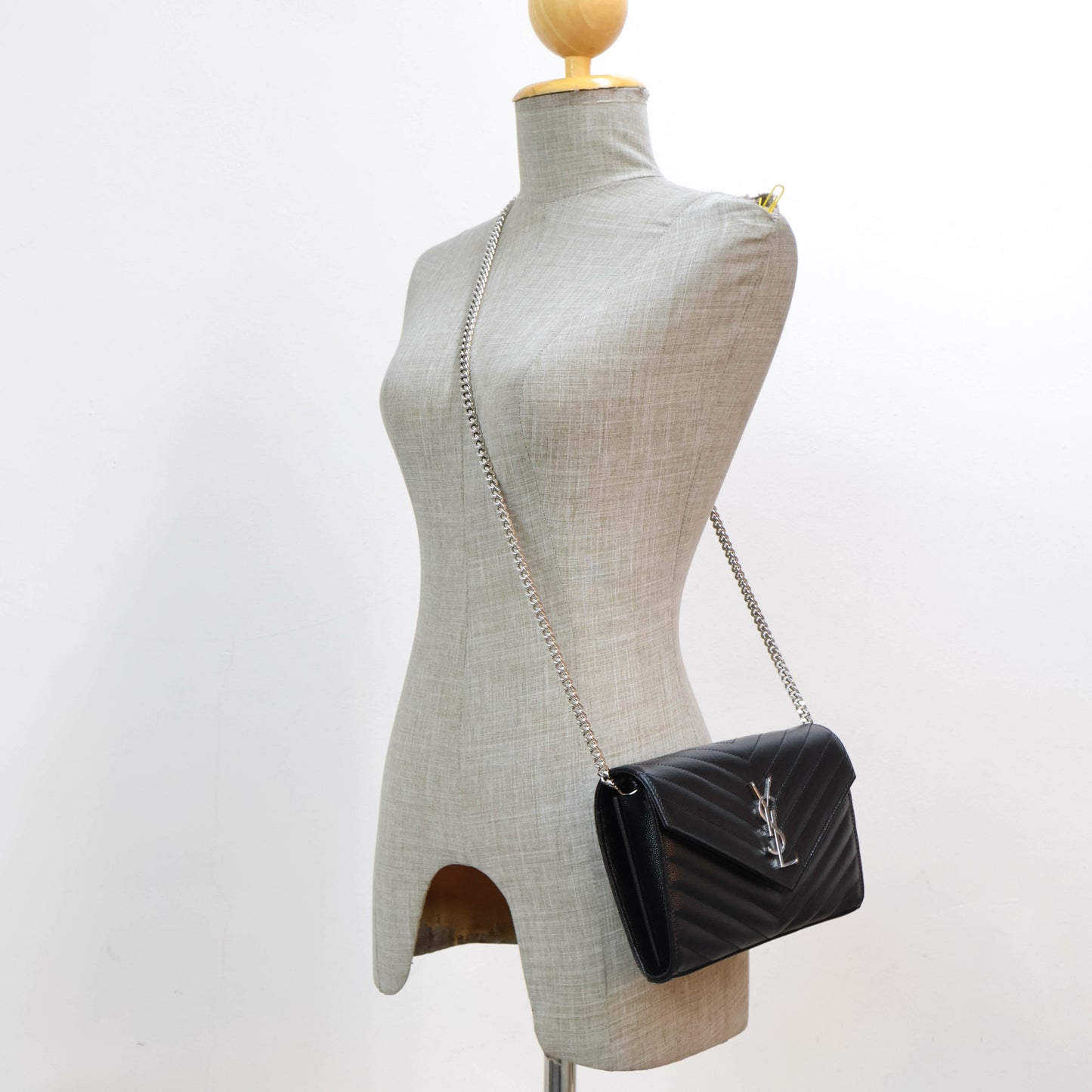 Saint Laurent Wallet On Chain Black