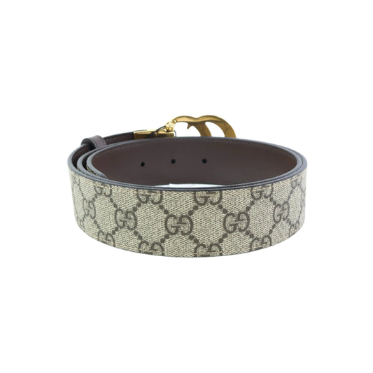 Gucci Belt Gold buckle Supreme Brown