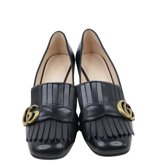 Gucci Pumps Black GG Gold 38
