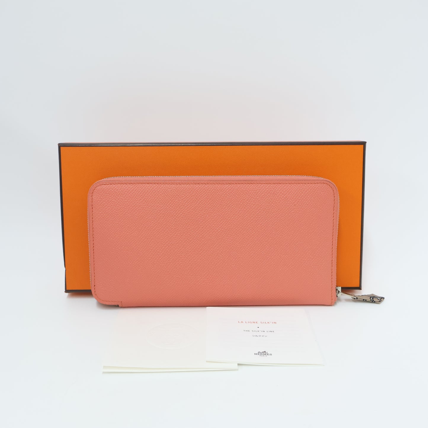 Hermes Azap Long Wallet Silk In Flamingo