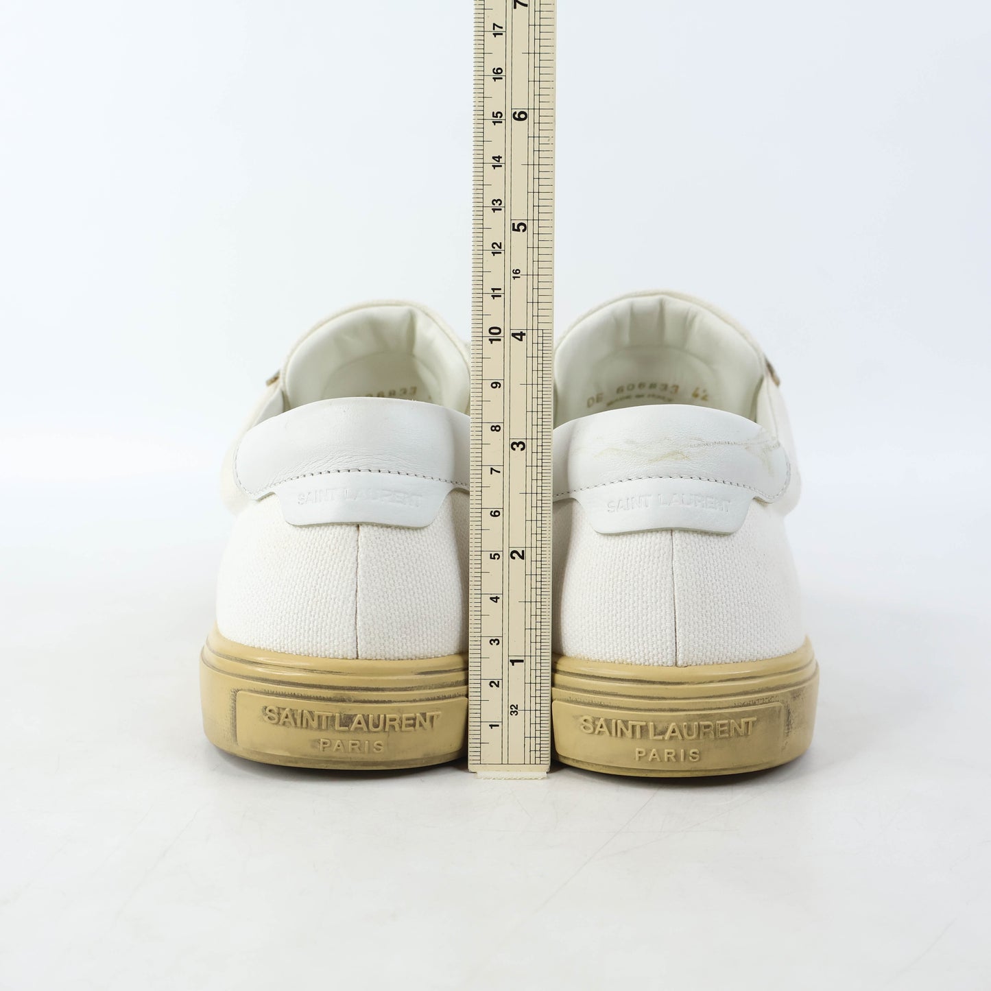 Saint Laurent Sneakers White Canvas 42