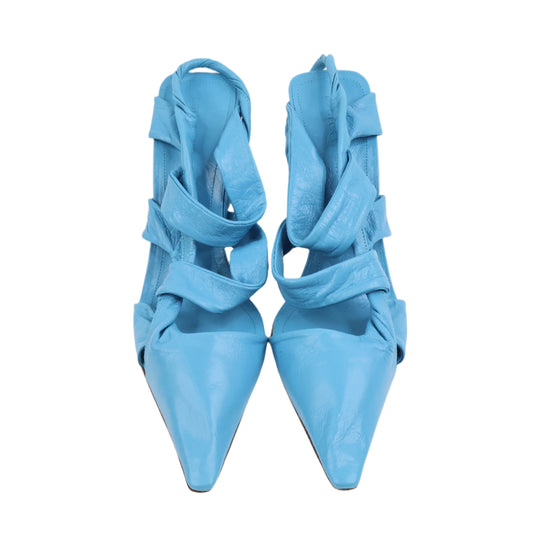 Bottega Veneta Point Sandals Blue 39.5