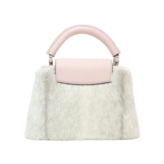 Louis Vuitton Capucine Mini Mink Fur Cherve Pink