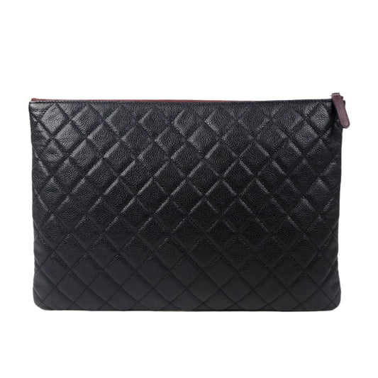 Chanel Clutch O-Case Black Caviar