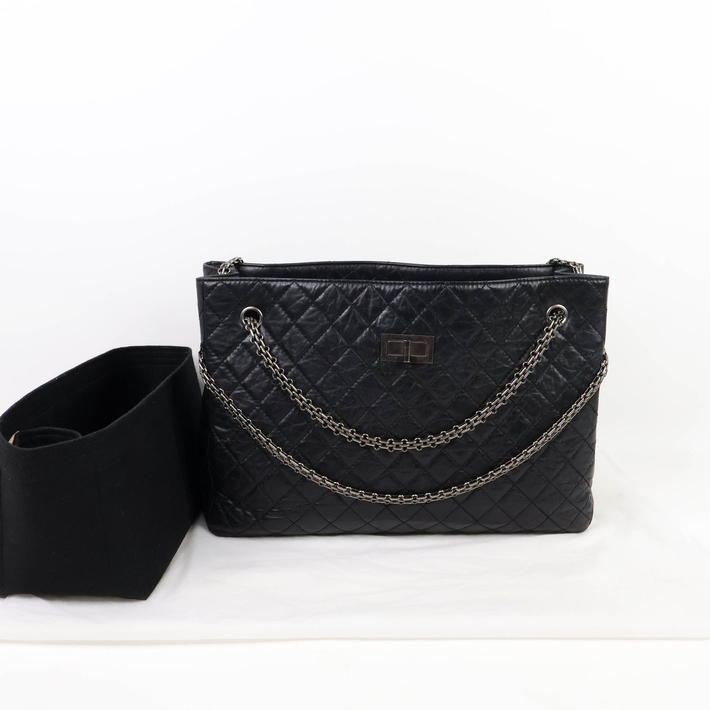 Chanel Reissue Tote Bag Black Aged Calf