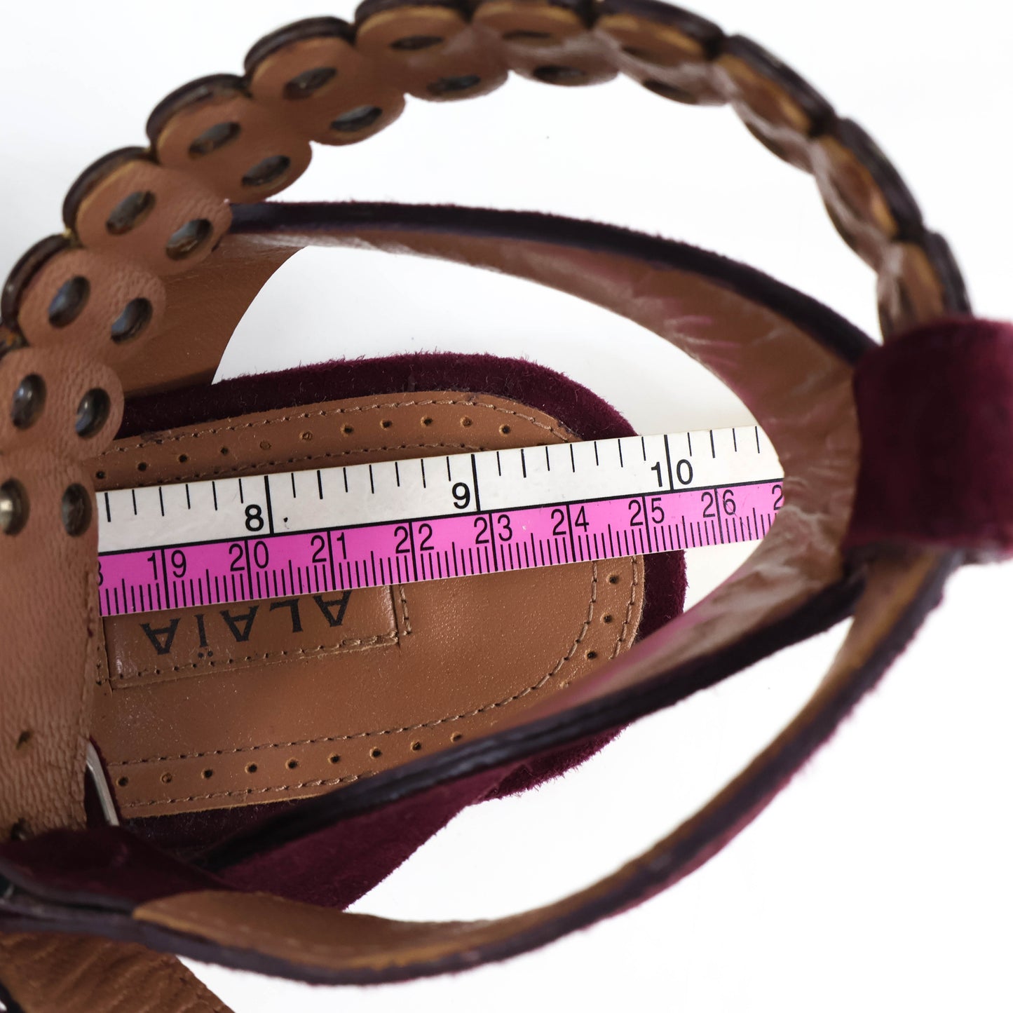 Alaia Sandals Ankle Strap Purple Suede 39